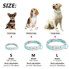 Load image into Gallery viewer, Dog Collar Personalized Nylon Pet Dog Tag Collar Custom Puppy Cat Nameplate ID Collars Adjustable For Medium Large Dogs Engraved