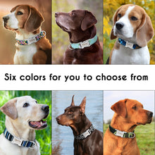 Load image into Gallery viewer, Dog Collar Personalized Nylon Pet Dog Tag Collar Custom Puppy Cat Nameplate ID Collars Adjustable For Medium Large Dogs Engraved