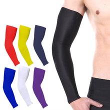 Load image into Gallery viewer, 1Pcs Breathable Quick Dry UV Protection Running Arm Sleeves Basketball Elbow Pad Fitness Armguards Sports Cycling Arm Warmers