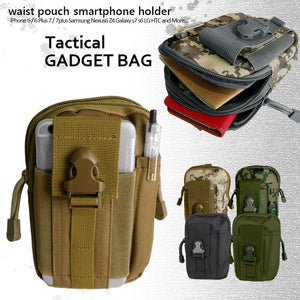 Molle Tactical Waist Pouch Fanny Pack EDC Bag Men's Outdoor Sport Hunting Running Belt Mobile Phone Holder Case Cellphone Bags