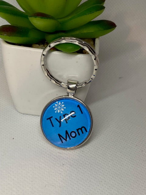 Type 1 Mom Awareness Key Chain