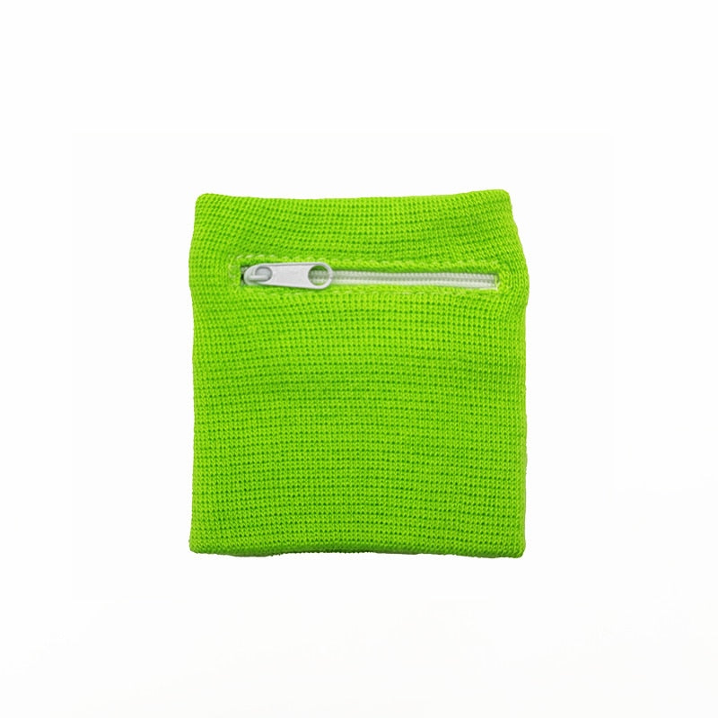 Alomejor Wrist Wallet Pouch Band Fleece Zipper Running Travel Gym Cycling Safe Sport Coin Key Storage Lightweight(Blue)