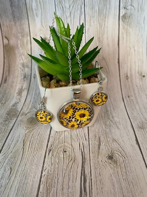 Leopard Sunflower Set