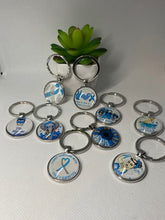 Load image into Gallery viewer, Blue Diabetes Awareness Key Chain